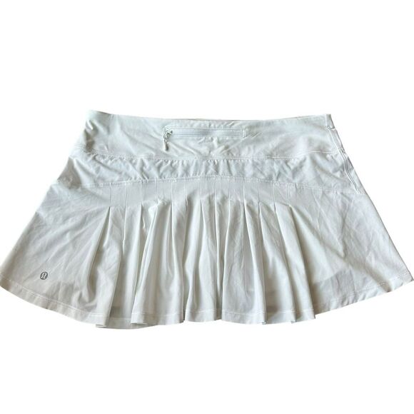 Lululemon Women’s 10 Circuit Breaker Skirt Skort White Athletic Tennis Golf - Picture 3 of 15